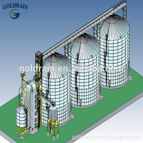 Bolted galvanized flat hopper bottom galvanized corrugated silo